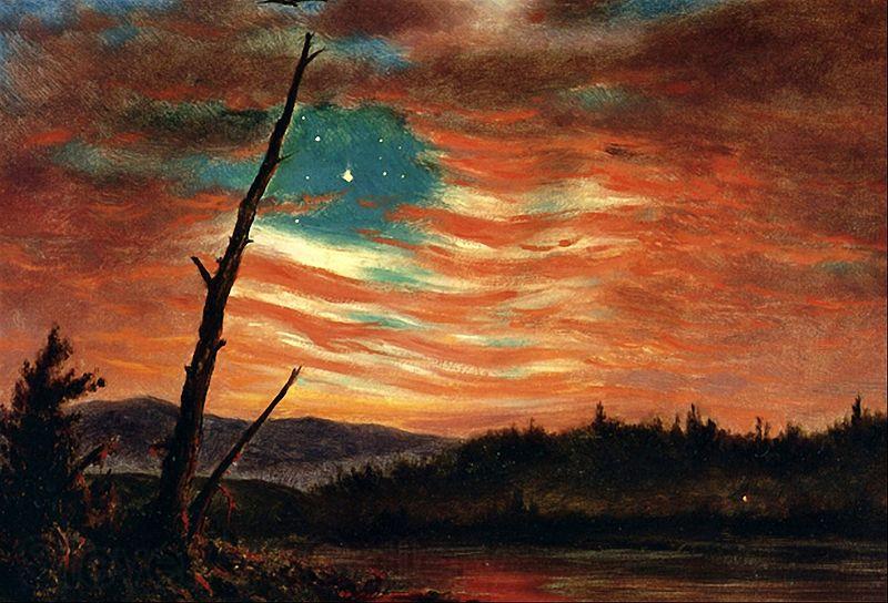 Frederick Edwin Church Our Banner in the Sky Spain oil painting art